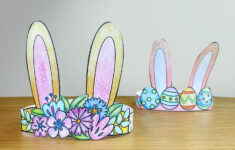 Easter Craft: Make A Bunny Crown In 5 Steps With Our Free Printable with Free Printable Easter Bonnet Template