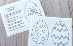 Easter Egg Garland - The Craft Balloon with Printable Paper Easter Eggs