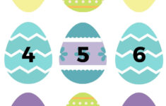 Easter Egg Number Scavenger Hunt, Preschoolers, Kindergartener in Printable Easter Eggs Numbers