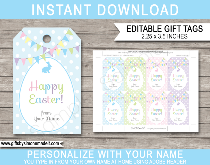 Free Easter Gift Tags Printable