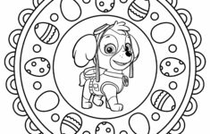 Easter Mandala With Paw Patrol Coloring Page with Paw Patrol Easter Coloring Pages Printable