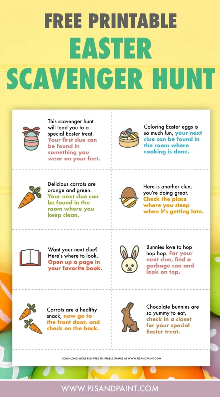 Free Printable Easter Scavenger Hunt Printable