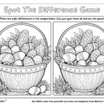 Easter Spot The Difference Games   World Of Printables With Easter Find The Differences Printable