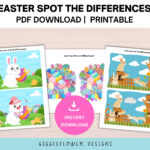 Easter Spot The Differences Screen Free Printable Activity For Throughout Easter Find The Differences Printable