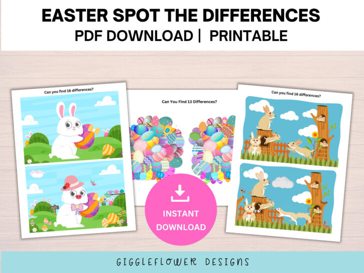 Easter Find the Differences Printable