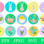 Easter Stickers. Bunny Sticker Png. Easter Sticker Printable Pertaining To Easter Stickers Printable