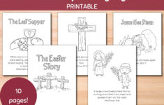 Easter Story Coloring Pages, Religious Easter Story For Kids, He for Easter Story Coloring Book Printable