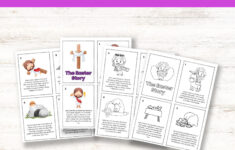 Easter Story Mini Book, Easter Story Cards, Sunday School Craft pertaining to Easter Story Printable Mini Book