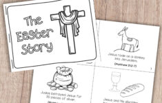 Easter Story Mini Book, Easter Story Coloring, Easter Activities throughout Easter Story Printable Mini Book