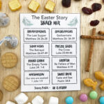 Easter Story Snack Mix, Easter Printable, Ressurection Story For Easter Snack Mix Printable