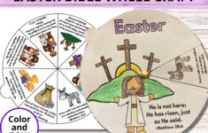 Easter Sunday School Craft, Easter Bible Story Coloring Wheel pertaining to Easter Sunday Printable Craft
