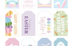 Easter Tags - 300 Free Printable Gift Tags | Printabulls inside Happy Easter Tags Free Printable