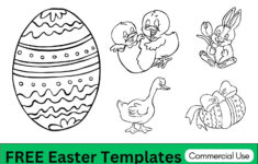 Easter Templates: Free Printables, Stencils, Silhouette intended for Printable Easter Stencils