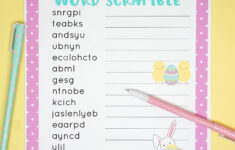 Easter Word Scramble Printable - Happiness Is Homemade pertaining to Free Printable Easter Word Scramble