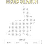 Easter Word Search   Cute & Free Printables | Saturdaygift With Easter Bunny Puzzles Printable