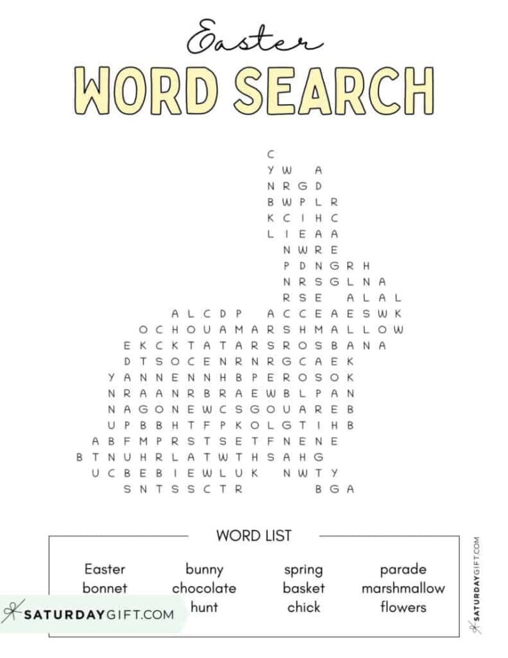 Easter Bunny Puzzles Printable