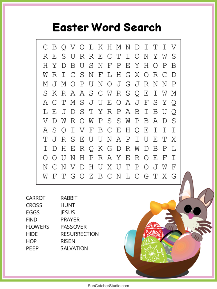 Large Print Easter Word Search Printable