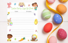 Editable Easter Party Sign Up Sheet - Etsy with Printable Easter Party Sign Up Sheet