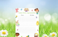 Editable Easter Party Sign Up Sheet - Etsy with Printable Easter Party Sign Up Sheet