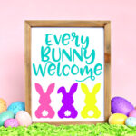 Every Bunny Welcome {Free Printable}   Kara Creates Within Easter Printable Signs