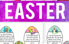 Free Bible Verse Cards For Easter throughout Printable Bible Verses For Easter Eggs