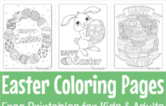 Free Easter Coloring Pages For Kids &amp; Adults for Easter Printable For Kindergarten