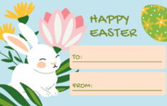 Free Printable And Customizable Easter Tag Templates | Canva with Easter Basket Tags Printable