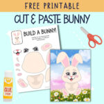 Free Printable Bunny Cut And Paste Craft   The Artisan Life For Free Easter Cut And Paste Printable