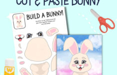 Free Printable Bunny Cut And Paste Craft - The Artisan Life for Free Easter Cut and Paste Printable