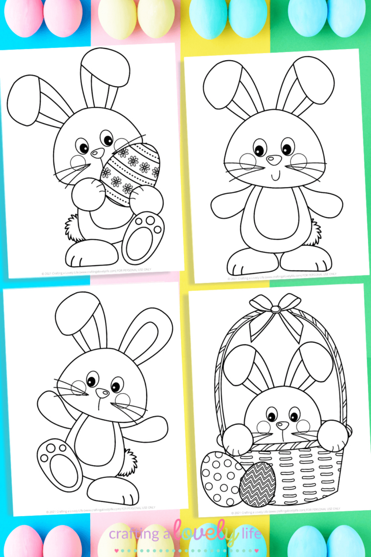 Free Printable Bunny Easter Coloring Pages