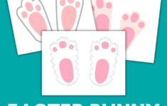 Free Printable Easter Bunny Footprints - Making Frugal Fun intended for Easter Bunny Feet Printable