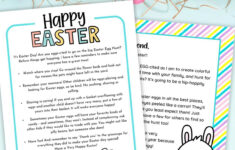 Free Printable Easter Bunny Letter - 4 Letter Templates For Kids! for Free Printable Easter Letters