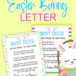 Free Printable Easter Bunny Note | Ellierosepartydesigns With Note From The Easter Bunny Printable