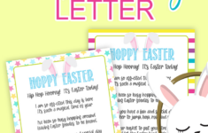 Free Printable Easter Bunny Note | Ellierosepartydesigns with regard to Printable Letter From Easter Bunny For Eggs Hunt