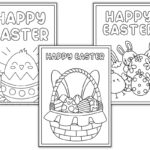 Free Printable Easter Cards To Color (Perfect For Kids!)   The Inside Printable Easter Pictures To Colour