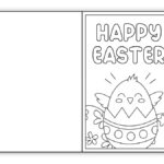 Free Printable Easter Cards To Color (Perfect For Kids!)   The With Happy Easter Printable Card