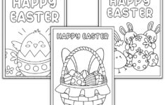 Free Printable Easter Cards To Color (Perfect For Kids!) - The with regard to Easter Printable Colouring