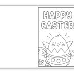 Free Printable Easter Cards To Color (Perfect For Kids!)   The Within Easter Card Template Free Printable