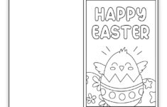 Free Printable Easter Cards To Color (Perfect For Kids!) - The within Easter Card Template Free Printable