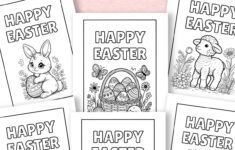 Free Printable Easter Cards To Colour — Gathering Beauty pertaining to Printable Cards For Easter