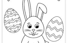 Free Printable Easter Coloring Page - Pjs And Paint inside Easy Printable Easter Coloring Pages