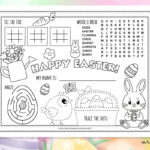 Free Printable Easter Coloring Placemat For Kids | Mrs. Merry Within Easter Placemats Printable