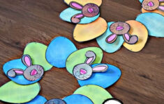 Free Printable Easter Crafts For Kids within Free Printable Easter Wreath