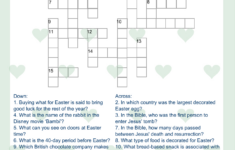 Free Printable Easter Crossword Puzzle With Key inside Printable Easter Crossword Puzzles For Adults
