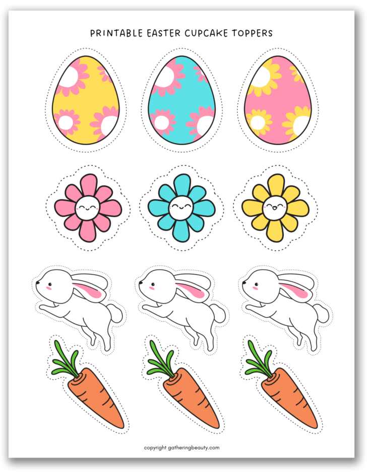 Printable Easter Cupcake Toppers