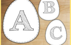Free Printable Easter Egg Banner Letters - Paper Trail Design in Easter Letters Printable
