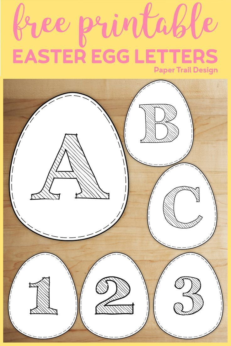 Free Printable Easter Egg Banner Letters - Paper Trail Design in Easter Letters Printable