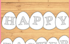 Free Printable Easter Egg Banner Letters - Paper Trail Design within Happy Easter Printable Letters