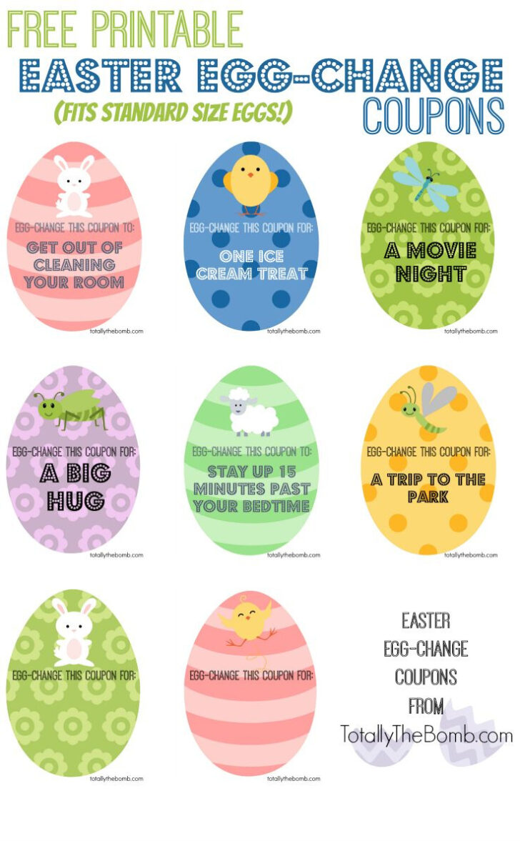 Free Printable Easter Eggs Coupons