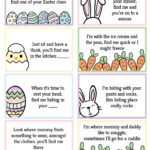 Free Printable Easter Egg Hunt Clues   World Of Printables Intended For Free Printable Easter Scavenger Hunt Printable